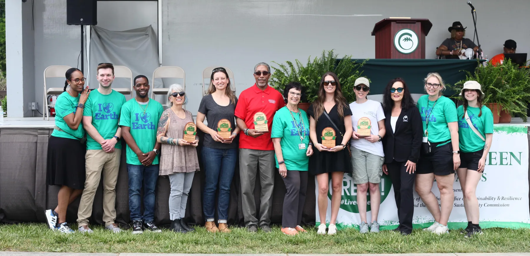 City of Greensboro Live Green Awards recipients and Community Sustainability Council members