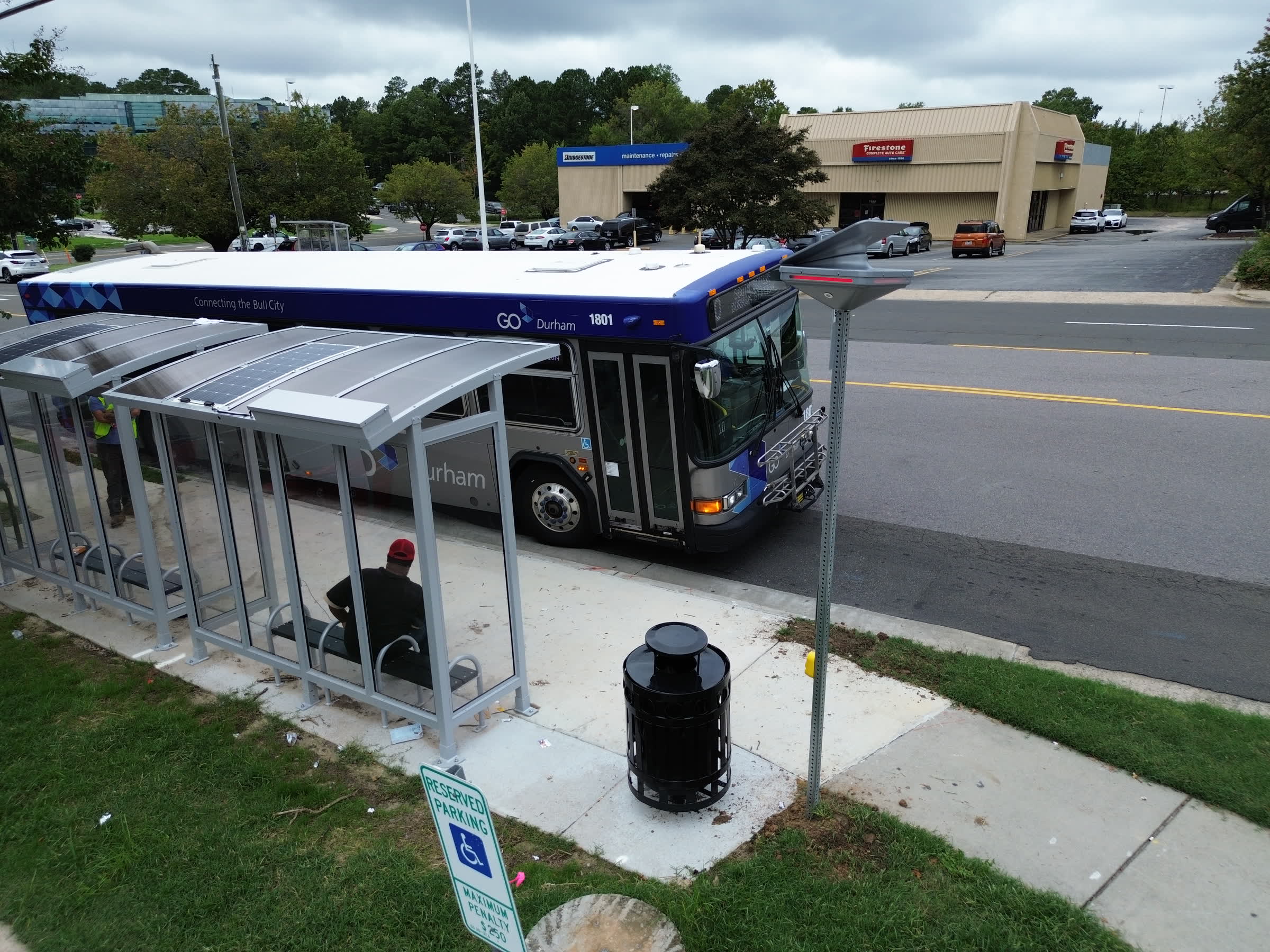 Transit infrastructure during installation